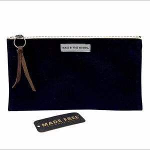 NWT Made Free Pouch - Black & Leather